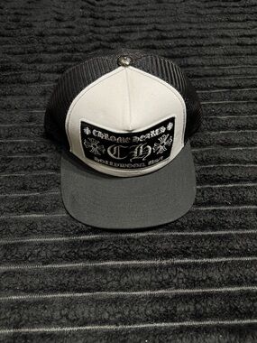 Chrome Hearts Black, White & Gray Patch Trucker Hat